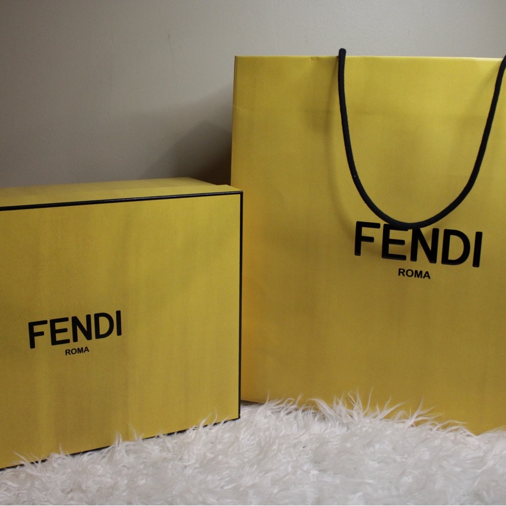 Fendi Shoe Box and Shopping Bag